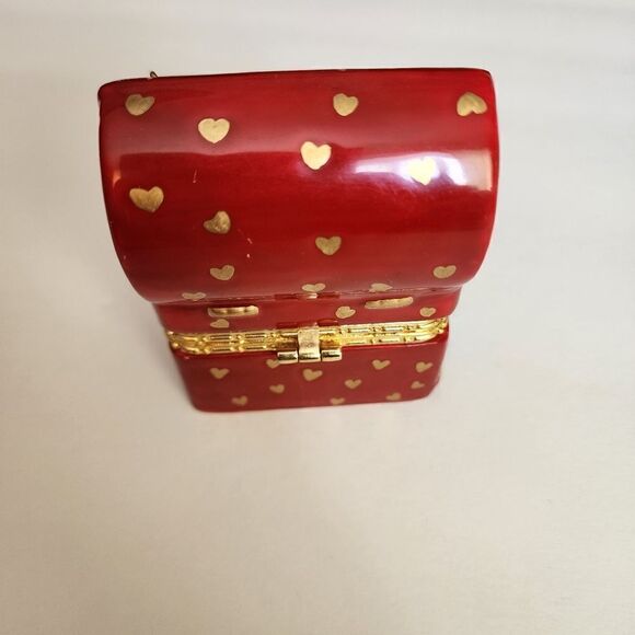 Christmas Holiday Ceramic Toy Chest Trinket Box - Picture 3 of 5